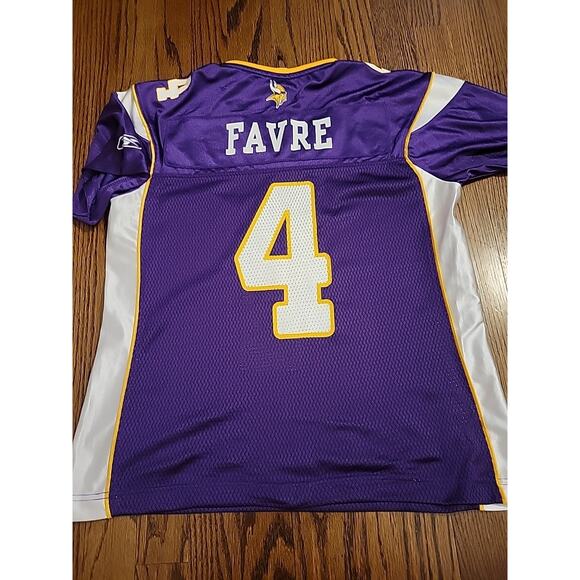 Reebok Brett Favre Minnedota Vikings NFL Football Jersey Womens Size Medium - Picture 1 of 9